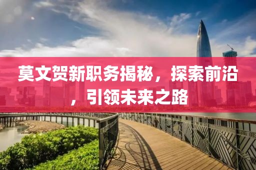 莫文贺新职务揭秘，探索前沿，引领未来之路