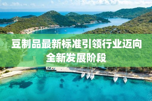 豆制品最新标准引领行业迈向全新发展阶段