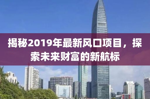 揭秘2019年最新风口项目，探索未来财富的新航标
