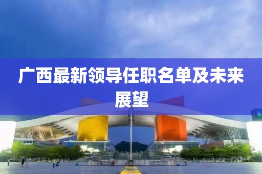 广西最新领导任职名单及未来展望