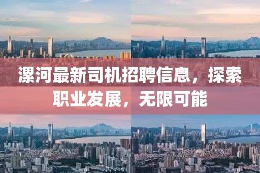 漯河最新司机招聘信息，探索职业发展，无限可能