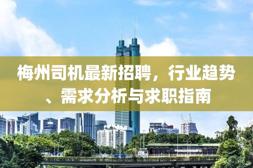 梅州司机最新招聘，行业趋势、需求分析与求职指南