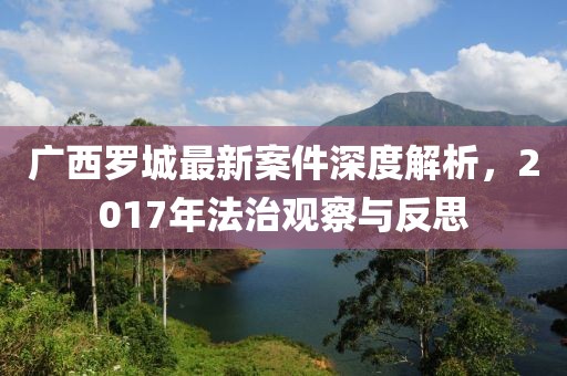 广西罗城最新案件深度解析，2017年法治观察与反思