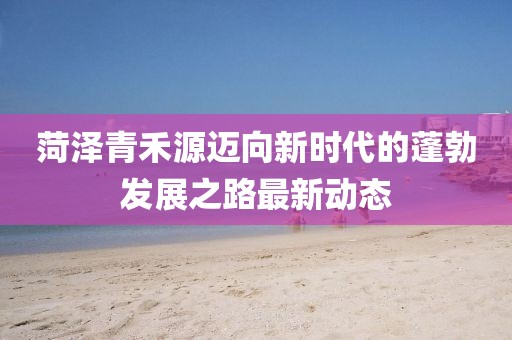 菏泽青禾源迈向新时代的蓬勃发展之路最新动态