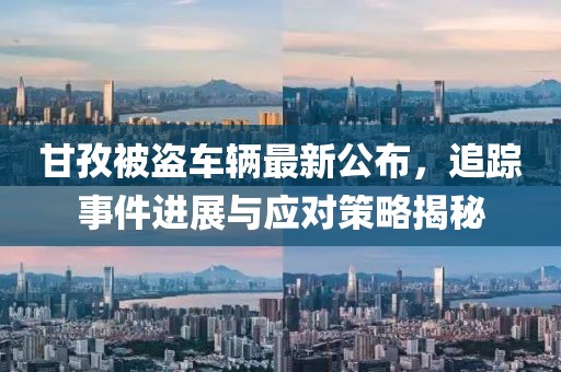 甘孜被盗车辆最新公布，追踪事件进展与应对策略揭秘