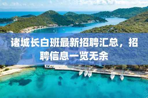 诸城长白班最新招聘汇总，招聘信息一览无余