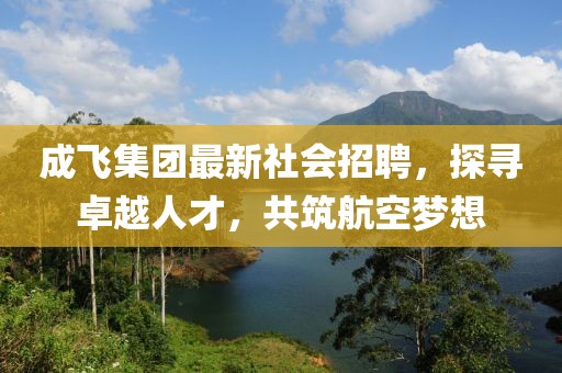 成飞集团最新社会招聘，探寻卓越人才，共筑航空梦想