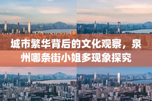城市繁华背后的文化观察，泉州哪条街小姐多现象探究