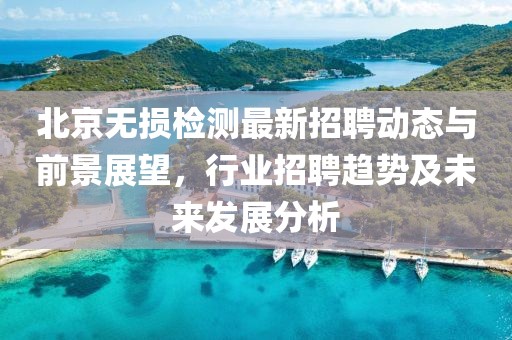 北京无损检测最新招聘动态与前景展望，行业招聘趋势及未来发展分析