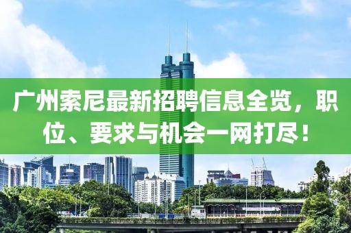 广州索尼最新招聘信息全览，职位、要求与机会一网打尽！