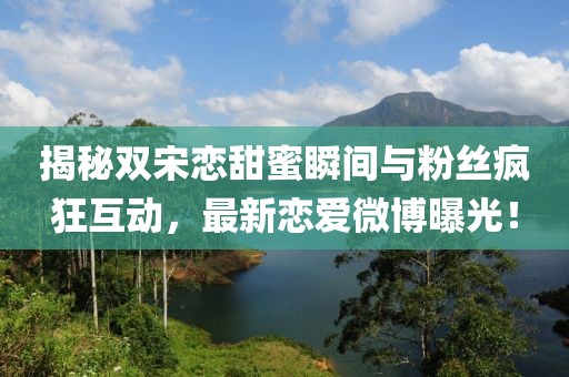 揭秘双宋恋甜蜜瞬间与粉丝疯狂互动，最新恋爱微博曝光！