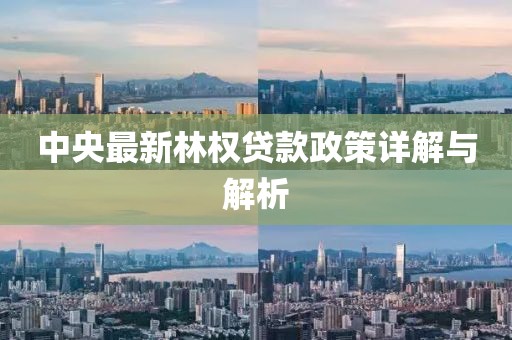 中央最新林权贷款政策详解与解析