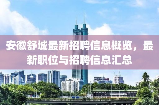 安徽舒城最新招聘信息概览，最新职位与招聘信息汇总
