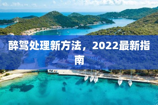 醉驾处理新方法，2022最新指南
