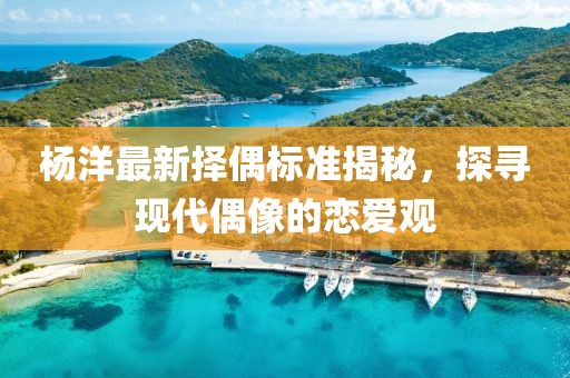 杨洋最新择偶标准揭秘，探寻现代偶像的恋爱观