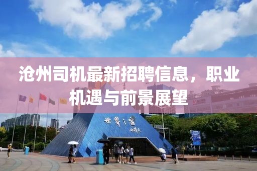 沧州司机最新招聘信息，职业机遇与前景展望