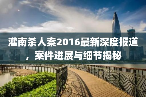 灌南杀人案2016最新深度报道，案件进展与细节揭秘