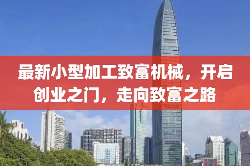 最新小型加工致富机械，开启创业之门，走向致富之路