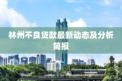林州不良贷款最新动态及分析简报