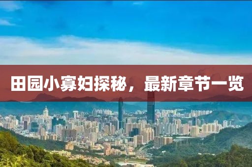 田园小寡妇探秘，最新章节一览
