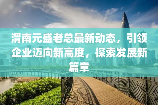 渭南元盛老总最新动态，引领企业迈向新高度，探索发展新篇章