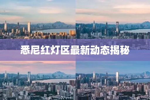 悉尼红灯区最新动态揭秘
