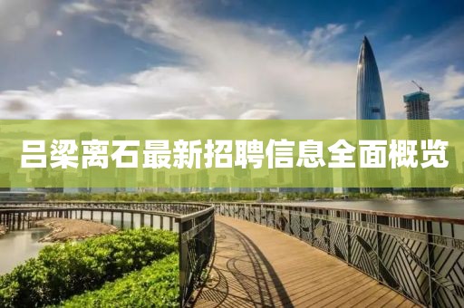 吕梁离石最新招聘信息全面概览