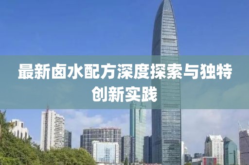 最新卤水配方深度探索与独特创新实践