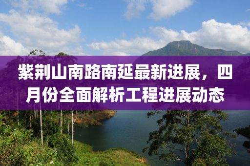 紫荆山南路南延最新进展，四月份全面解析工程进展动态