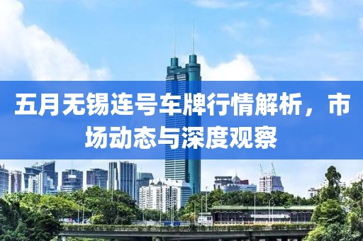 五月无锡连号车牌行情解析，市场动态与深度观察