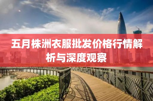 五月株洲衣服批发价格行情解析与深度观察