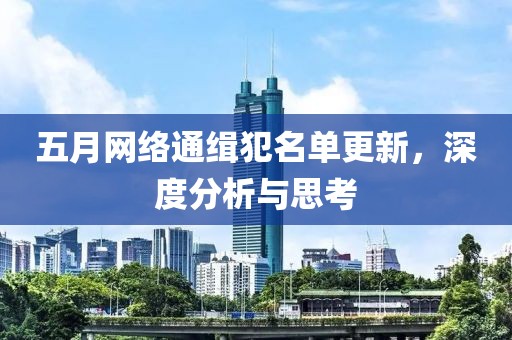 五月网络通缉犯名单更新，深度分析与思考