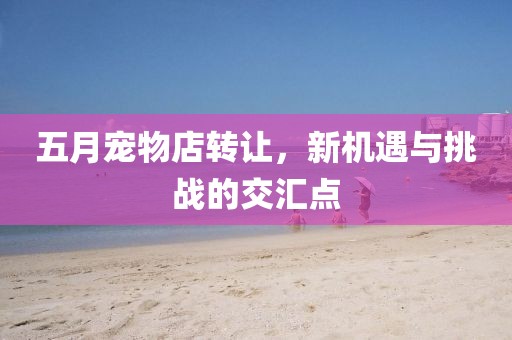 五月宠物店转让，新机遇与挑战的交汇点