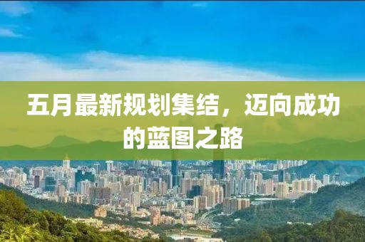 五月最新规划集结，迈向成功的蓝图之路