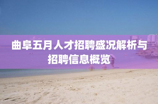 曲阜五月人才招聘盛况解析与招聘信息概览