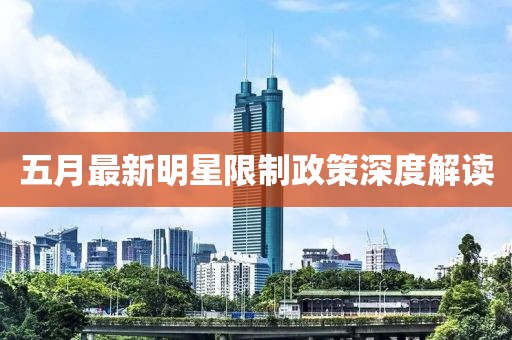 五月最新明星限制政策深度解读