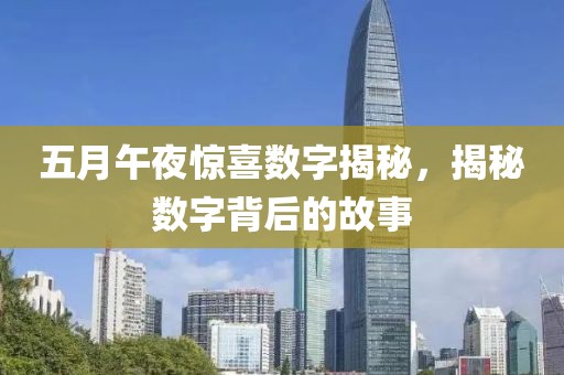 五月午夜惊喜数字揭秘，揭秘数字背后的故事