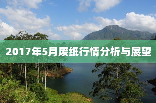 2017年5月废纸行情分析与展望
