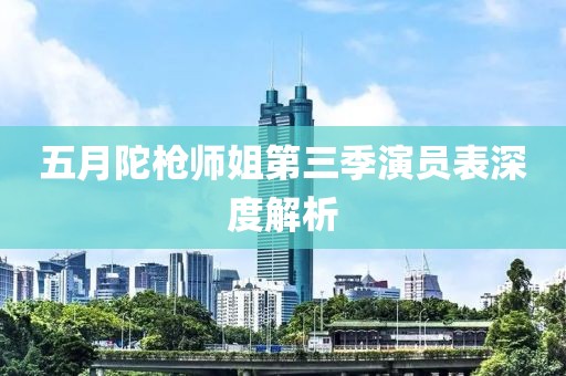 五月陀枪师姐第三季演员表深度解析