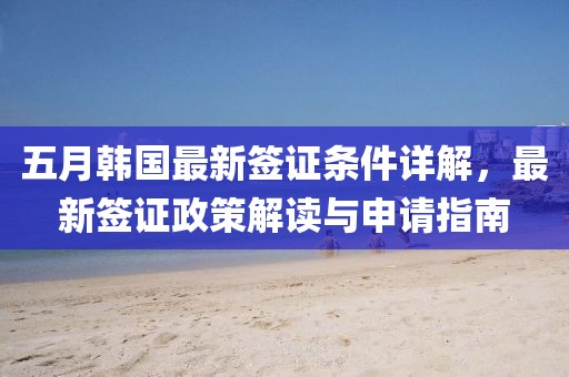 五月韩国最新签证条件详解，最新签证政策解读与申请指南