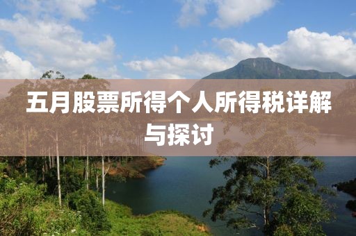 五月股票所得个人所得税详解与探讨