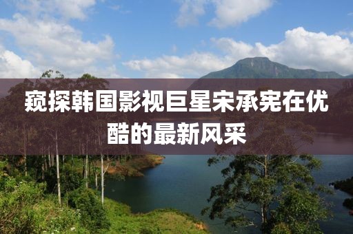 窥探韩国影视巨星宋承宪在优酷的最新风采
