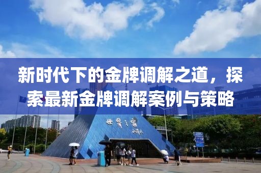 新时代下的金牌调解之道，探索最新金牌调解案例与策略