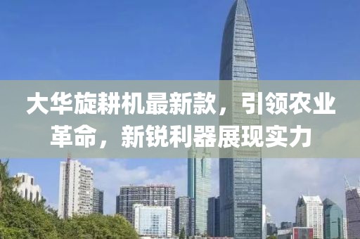 大华旋耕机最新款，引领农业革命，新锐利器展现实力
