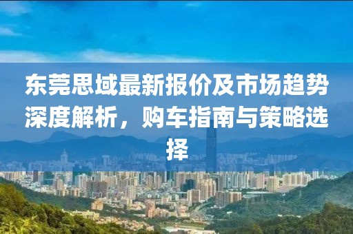 东莞思域最新报价及市场趋势深度解析，购车指南与策略选择