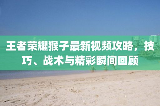 王者荣耀猴子最新视频攻略，技巧、战术与精彩瞬间回顾