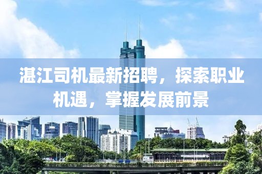 湛江司机最新招聘，探索职业机遇，掌握发展前景