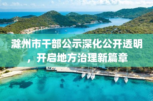 滁州市干部公示深化公开透明，开启地方治理新篇章