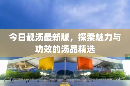 今日靓汤最新版，探索魅力与功效的汤品精选