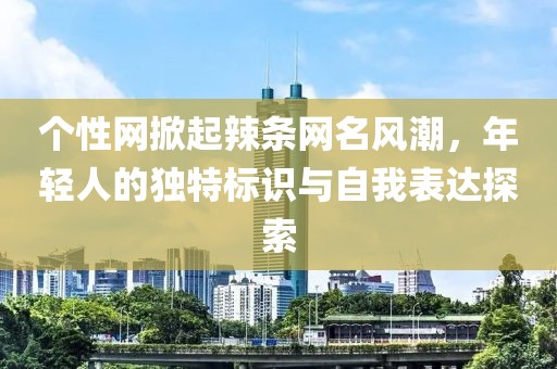 个性网掀起辣条网名风潮，年轻人的独特标识与自我表达探索
